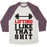 Virgin Teez  Baseball Tee Unisex Tri-Blend Baseball Tee / small / Oatmeal / Maroon LIFTING: I LIKE THAT SHIT UNISEX TRI-BLEND BASEBALL TEE