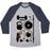 Virgin Teez  Baseball Tee Unisex Tri-Blend Baseball Tee / small / Athletic Gray / Navy LIFTING ITEMS UNISEX TRI-BLEND BASEBALL TEE