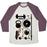 Virgin Teez  Baseball Tee Unisex Tri-Blend Baseball Tee / small / Oatmeal / Maroon LIFTING ITEMS UNISEX TRI-BLEND BASEBALL TEE