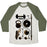 Virgin Teez  Baseball Tee Unisex Tri-Blend Baseball Tee / small / Oatmeal / Moss LIFTING ITEMS UNISEX TRI-BLEND BASEBALL TEE