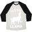 Virgin Teez  Baseball Tee Unisex Tri-Blend Baseball Tee / small / Oatmeal / Black LIFTING LLAMA UNISEX TRI-BLEND BASEBALL TEE