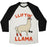 Virgin Teez  Baseball Tee Unisex Tri-Blend Baseball Tee / small / Oatmeal / Black LIFTING LLAMA UNISEX TRI-BLEND BASEBALL TEE
