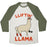 Virgin Teez  Baseball Tee Unisex Tri-Blend Baseball Tee / small / Oatmeal / Moss LIFTING LLAMA UNISEX TRI-BLEND BASEBALL TEE
