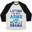 Virgin Teez  Baseball Tee Unisex Tri-Blend Baseball Tee / small / Oatmeal / Black LIFTING TO GET ARMS LIKE MICHELLE OBAMA UNISEX TRI-BLEND BASEBALL TEE