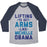 Virgin Teez  Baseball Tee Unisex Tri-Blend Baseball Tee / small / Athletic Gray / Navy LIFTING TO GET ARMS LIKE MICHELLE OBAMA UNISEX TRI-BLEND BASEBALL TEE