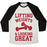 Virgin Teez  Baseball Tee Unisex Tri-Blend Baseball Tee / small / Oatmeal / Black LIFTING WEIGHTS AND LOOKING GREAT UNISEX TRI-BLEND BASEBALL TEE