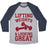 Virgin Teez  Baseball Tee Unisex Tri-Blend Baseball Tee / small / Athletic Gray / Navy LIFTING WEIGHTS AND LOOKING GREAT UNISEX TRI-BLEND BASEBALL TEE