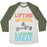 Virgin Teez  Baseball Tee Unisex Tri-Blend Baseball Tee / small / Oatmeal / Moss LIFTING WEIGHTS AND LOOKING GREAT UNISEX TRI-BLEND BASEBALL TEE