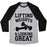 Virgin Teez  Baseball Tee Unisex Tri-Blend Baseball Tee / small / Athletic Gray / Black LIFTING WEIGHTS AND LOOKING GREAT UNISEX TRI-BLEND BASEBALL TEE