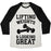 Virgin Teez  Baseball Tee Unisex Tri-Blend Baseball Tee / small / Oatmeal / Black LIFTING WEIGHTS AND LOOKING GREAT UNISEX TRI-BLEND BASEBALL TEE