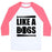 Virgin Teez  Baseball Tee Unisex Classic Baseball Tee / x-small / White/Neon Pink LIKE A BOSS UNISEX CLASSIC BASEBALL TEE