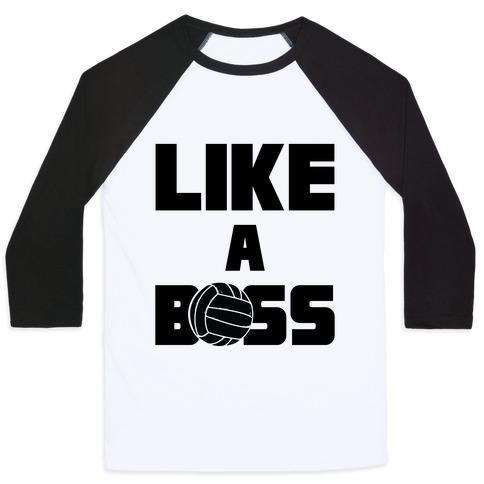 Virgin Teez  Baseball Tee Unisex Classic Baseball Tee / x-small / White/Black LIKE A BOSS UNISEX CLASSIC BASEBALL TEE