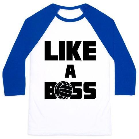 Virgin Teez  Baseball Tee Unisex Classic Baseball Tee / x-small / White/Blue LIKE A BOSS UNISEX CLASSIC BASEBALL TEE