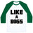 Virgin Teez  Baseball Tee Unisex Classic Baseball Tee / x-small / White/Dark Green LIKE A BOSS UNISEX CLASSIC BASEBALL TEE