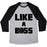 Virgin Teez  Baseball Tee Unisex Tri-Blend Baseball Tee / small / Athletic Gray / Black LIKE A BOSS UNISEX TRI-BLEND BASEBALL TEE