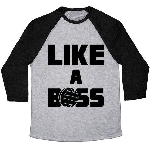 Virgin Teez  Baseball Tee Unisex Tri-Blend Baseball Tee / small / Athletic Gray / Black LIKE A BOSS UNISEX TRI-BLEND BASEBALL TEE