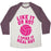 Virgin Teez  Baseball Tee Unisex Tri-Blend Baseball Tee / small / Oatmeal / Maroon LIKE IT OR NOT, I SPIKE IT REAL HOT UNISEX TRI-BLEND BASEBALL TEE