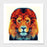 LUVD Framed Art Prints Lion - Colorful Animals  Frame