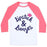Virgin Teez  Baseball Tee Unisex Classic Baseball Tee / x-small / White/Neon Pink LIPSTICK AND LUNGES UNISEX CLASSIC BASEBALL TEE