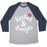 Virgin Teez  Baseball Tee Unisex Tri-Blend Baseball Tee / small / Athletic Gray / Navy LIPSTICK AND LUNGES UNISEX TRI-BLEND BASEBALL TEE