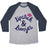 Virgin Teez  Baseball Tee Unisex Tri-Blend Baseball Tee / small / Athletic Gray / Navy LIPSTICK AND LUNGES UNISEX TRI-BLEND BASEBALL TEE