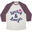 Virgin Teez  Baseball Tee Unisex Tri-Blend Baseball Tee / small / Oatmeal / Maroon LIPSTICK AND LUNGES UNISEX TRI-BLEND BASEBALL TEE