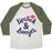 Virgin Teez  Baseball Tee Unisex Tri-Blend Baseball Tee / small / Oatmeal / Moss LIPSTICK AND LUNGES UNISEX TRI-BLEND BASEBALL TEE