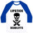 Virgin Teez  Baseball Tee Unisex Classic Baseball Tee / x-small / White/Blue LIPSTICK & DEADLIFTS UNISEX CLASSIC BASEBALL TEE