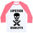 Virgin Teez  Baseball Tee Unisex Classic Baseball Tee / x-small / White/Neon Pink LIPSTICK & DEADLIFTS UNISEX CLASSIC BASEBALL TEE