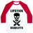 Virgin Teez  Baseball Tee Unisex Classic Baseball Tee / x-small / White/Red LIPSTICK & DEADLIFTS UNISEX CLASSIC BASEBALL TEE