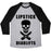 Virgin Teez  Baseball Tee Unisex Tri-Blend Baseball Tee / small / Athletic Gray / Black LIPSTICK & DEADLIFTS UNISEX TRI-BLEND BASEBALL TEE