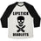 Virgin Teez  Baseball Tee Unisex Tri-Blend Baseball Tee / small / Oatmeal / Black LIPSTICK & DEADLIFTS UNISEX TRI-BLEND BASEBALL TEE