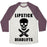 Virgin Teez  Baseball Tee Unisex Tri-Blend Baseball Tee / small / Oatmeal / Maroon LIPSTICK & DEADLIFTS UNISEX TRI-BLEND BASEBALL TEE
