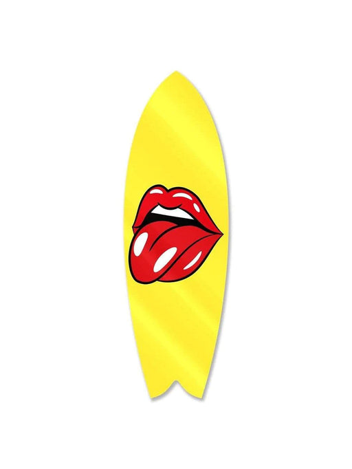 Lips Yellow Surfboard