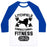 Virgin Teez  Baseball Tee Unisex Classic Baseball Tee / x-small / White/Blue LITCHFIELD CORRECTIONAL FITNESS UNISEX CLASSIC BASEBALL TEE