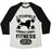 Virgin Teez  Baseball Tee Unisex Tri-Blend Baseball Tee / small / Oatmeal / Black LITCHFIELD CORRECTIONAL FITNESS UNISEX TRI-BLEND BASEBALL TEE