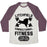 Virgin Teez  Baseball Tee Unisex Tri-Blend Baseball Tee / small / Oatmeal / Maroon LITCHFIELD CORRECTIONAL FITNESS UNISEX TRI-BLEND BASEBALL TEE