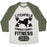 Virgin Teez  Baseball Tee Unisex Tri-Blend Baseball Tee / small / Oatmeal / Moss LITCHFIELD CORRECTIONAL FITNESS UNISEX TRI-BLEND BASEBALL TEE