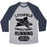 Virgin Teez  Baseball Tee Unisex Tri-Blend Baseball Tee / small / Athletic Gray / Navy LITCHFIELD CORRECTIONAL RUNNING UNISEX TRI-BLEND BASEBALL TEE
