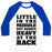 Virgin Teez  Baseball Tee Unisex Classic Baseball Tee / x-small / White/Blue LITTLE IN THE MIDDLE BUT SQUATS HEAVY AT THE RACK UNISEX CLASSIC BASEBALL TEE