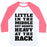 Virgin Teez  Baseball Tee Unisex Classic Baseball Tee / x-small / White/Neon Pink LITTLE IN THE MIDDLE BUT SQUATS HEAVY AT THE RACK UNISEX CLASSIC BASEBALL TEE