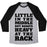 Virgin Teez  Baseball Tee Unisex Tri-Blend Baseball Tee / small / Athletic Gray / Black LITTLE IN THE MIDDLE BUT SQUATS HEAVY AT THE RACK UNISEX TRI-BLEND BASEBALL TEE
