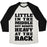 Virgin Teez  Baseball Tee Unisex Tri-Blend Baseball Tee / small / Oatmeal / Black LITTLE IN THE MIDDLE BUT SQUATS HEAVY AT THE RACK UNISEX TRI-BLEND BASEBALL TEE