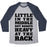 Virgin Teez  Baseball Tee Unisex Tri-Blend Baseball Tee / small / Athletic Gray / Navy LITTLE IN THE MIDDLE BUT SQUATS HEAVY AT THE RACK UNISEX TRI-BLEND BASEBALL TEE