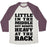 Virgin Teez  Baseball Tee Unisex Tri-Blend Baseball Tee / small / Oatmeal / Maroon LITTLE IN THE MIDDLE BUT SQUATS HEAVY AT THE RACK UNISEX TRI-BLEND BASEBALL TEE