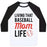 Virgin Teez  Baseball Tee Unisex Classic Baseball Tee / x-small / White/Black LIVING THAT BASEBALL MOM LIFE UNISEX CLASSIC BASEBALL TEE