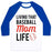 Virgin Teez  Baseball Tee Unisex Classic Baseball Tee / x-small / White/Blue LIVING THAT BASEBALL MOM LIFE UNISEX CLASSIC BASEBALL TEE