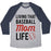 Virgin Teez  Baseball Tee Unisex Tri-Blend Baseball Tee / small / Athletic Gray / Navy LIVING THAT BASEBALL MOM LIFE UNISEX TRI-BLEND BASEBALL TEE