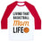 Virgin Teez  Baseball Tee Unisex Classic Baseball Tee / x-small / White/Red LIVING THAT BASKETBALL MOM LIFE UNISEX CLASSIC BASEBALL TEE