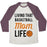 Virgin Teez  Baseball Tee Unisex Tri-Blend Baseball Tee / small / Oatmeal / Maroon LIVING THAT BASKETBALL MOM LIFE UNISEX TRI-BLEND BASEBALL TEE